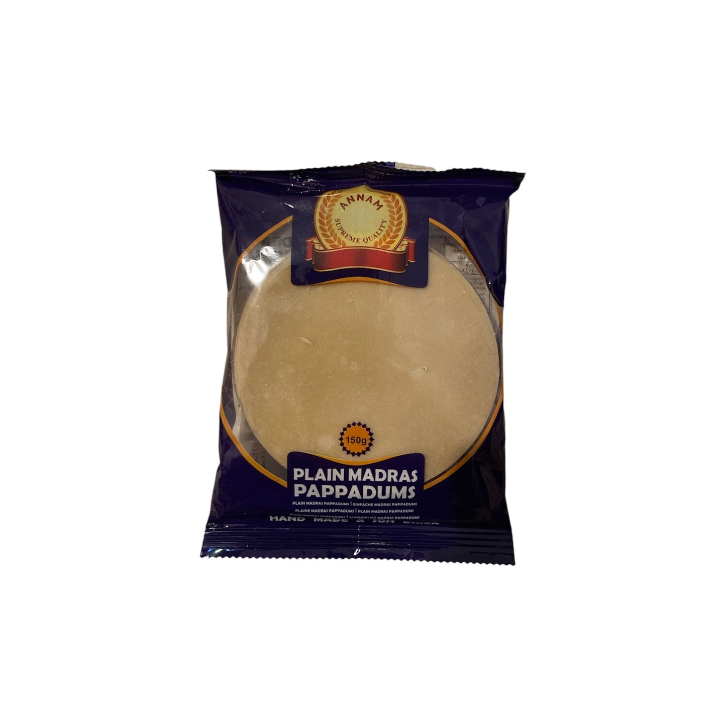 Annam Plain Madras Papadum 150g